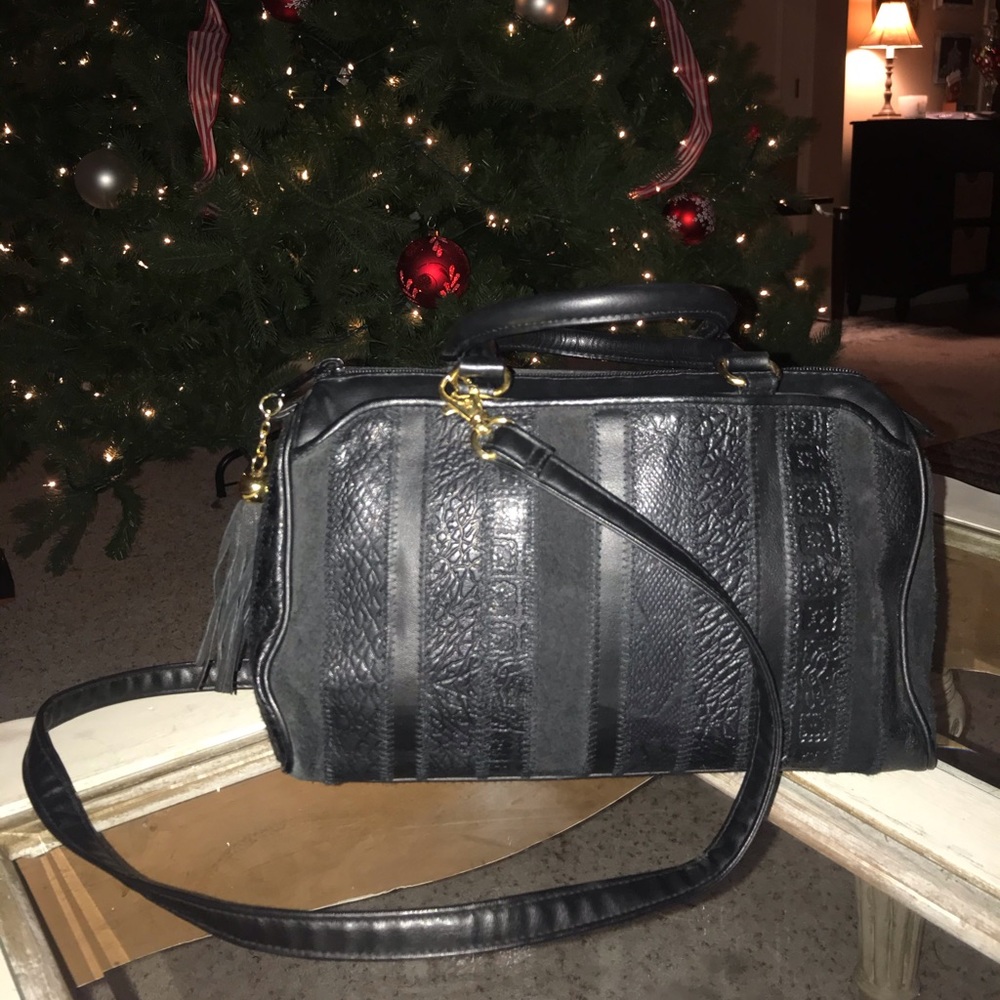 Black genuine leather crossbody or handbag 👜